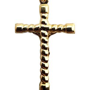 18 Karat Yellow Gold Crucifix Pendant #23671